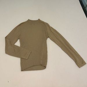 Tan Ribbed Long Sleeve